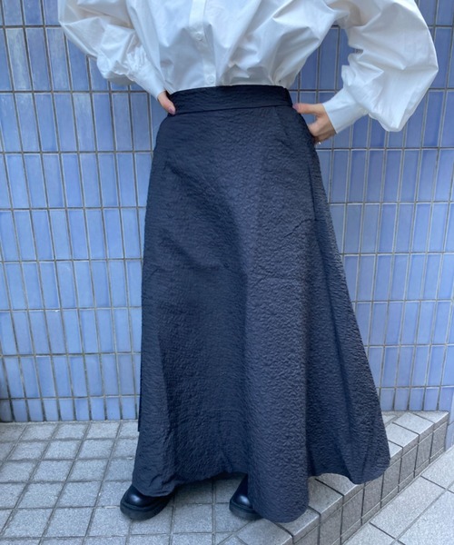 Loco Ocean（ロコオーシャン）の「フレアロング ジャガード スカート（スカート・レディース・ブラック/ホワイト・FREE）」の18枚目の写真