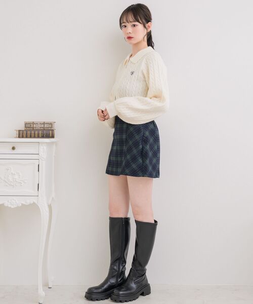 ems excite（エムズエキサイト）の「ダブルZIPケーブルNT（ニット/セーター・レディース・ライトグレー/ピンク/ブルー/ナチュラル・FREE）」の11枚目の写真