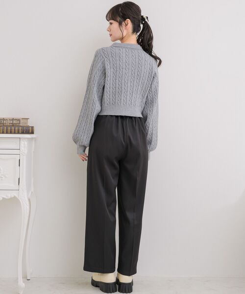 ems excite（エムズエキサイト）の「ダブルZIPケーブルNT（ニット/セーター・レディース・ライトグレー/ピンク/ブルー/ナチュラル・FREE）」の21枚目の写真