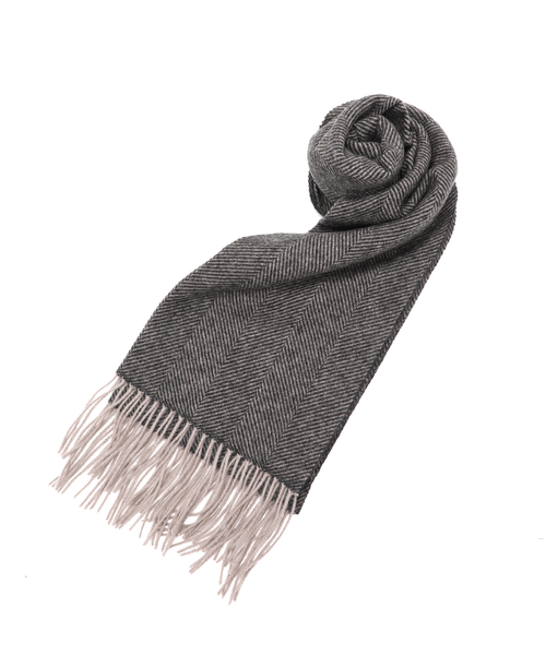 417 EDIFICE（フォーワンセブンエディフィス）の「【TWEEDMILL / ツイードミル】 Lamds Wool チェックマフラー（マフラー・メンズ・チャコールグレー/ブラック/ベージュ/グレー/レッド/サックスブルー/イエロー/ブルー・FREE）」の2枚目の写真