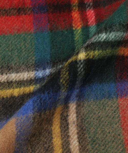 417 EDIFICE（フォーワンセブンエディフィス）の「【TWEEDMILL / ツイードミル】 Lamds Wool チェックマフラー（マフラー・メンズ・チャコールグレー/ブラック/ベージュ/グレー/レッド/サックスブルー/イエロー/ブルー・FREE）」の17枚目の写真