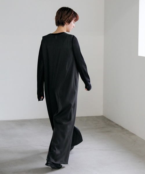 select MOCA（セレクトモカ）の「Vネックショルダータックオールインワン（つなぎ/オールインワン・レディース・ネイビー/チャコールグレー・SMALL/MEDIUM/LARGE）」の18枚目の写真