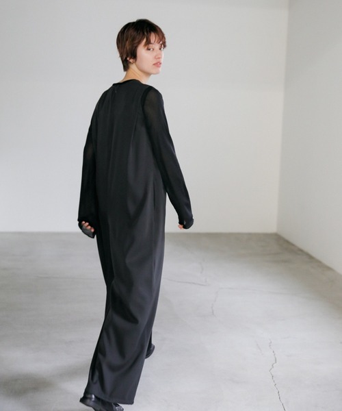 select MOCA（セレクトモカ）の「Vネックショルダータックオールインワン（つなぎ/オールインワン・レディース・ネイビー/チャコールグレー・SMALL/MEDIUM/LARGE）」の21枚目の写真
