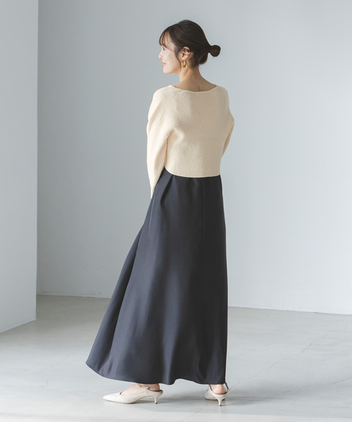 Noble（ノーブル）の「COTTON BOUCLEリブショートカーディガン（カーディガン/ボレロ・レディース・ホワイト/ライトグリーン・FREE）」の8枚目の写真