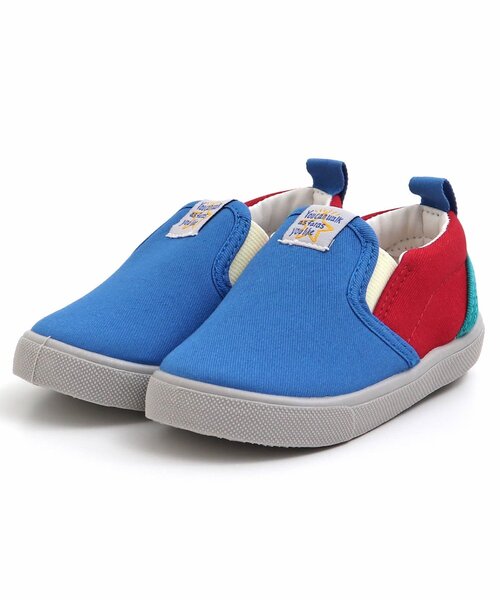 BREEZE（ブリーズ）の「無地・柄　左右迷わない！かかとワッペンスリッポン（スニーカー・キッズ・ブルー/チェック/ラベンダー/グリーン・14/15 /16/17/18/19）」の21枚目の写真