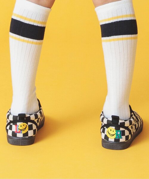 BREEZE（ブリーズ）の「無地・柄　左右迷わない！かかとワッペンスリッポン（スニーカー・キッズ・ブルー/チェック/ラベンダー/グリーン・14/15 /16/17/18/19）」の11枚目の写真