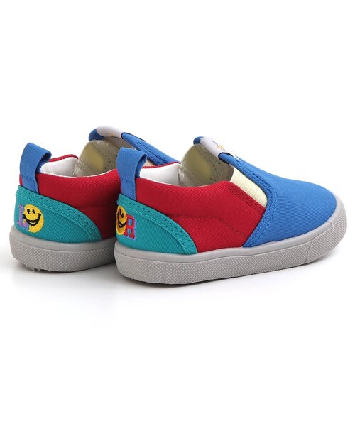 BREEZE（ブリーズ）の「無地・柄　左右迷わない！かかとワッペンスリッポン（スニーカー・キッズ・ブルー/チェック/ラベンダー/グリーン・14/15 /16/17/18/19）」の5枚目の写真