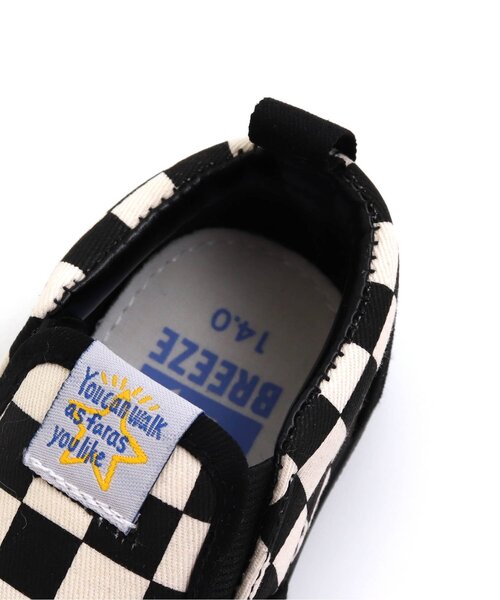 BREEZE（ブリーズ）の「無地・柄　左右迷わない！かかとワッペンスリッポン（スニーカー・キッズ・ブルー/チェック/ラベンダー/グリーン・14/15 /16/17/18/19）」の12枚目の写真