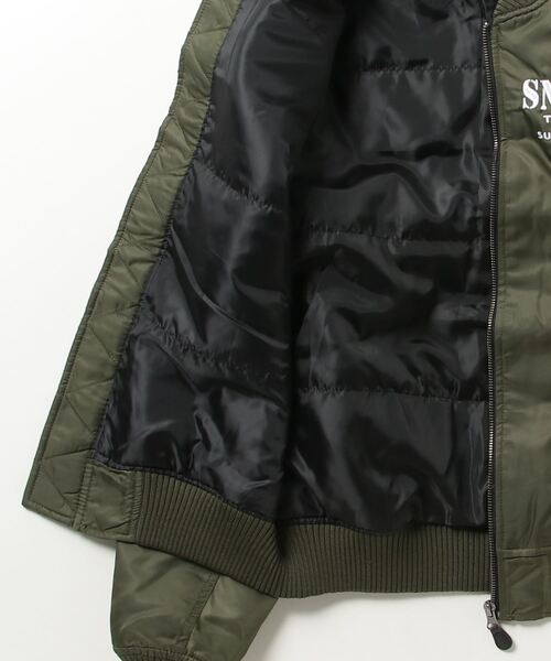 PEANUTS(ピーナッツ)の「PEANUTS ピーナッツ MA-1 ジャケット(MA-1・レディース・カーキ/ブラック・L/LL/M)」の4枚目の写真