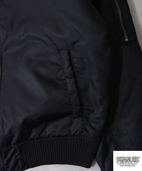 PEANUTS(ピーナッツ)の「PEANUTS ピーナッツ MA-1 ジャケット(MA-1・レディース・カーキ/ブラック・L/LL/M)」の18枚目の写真