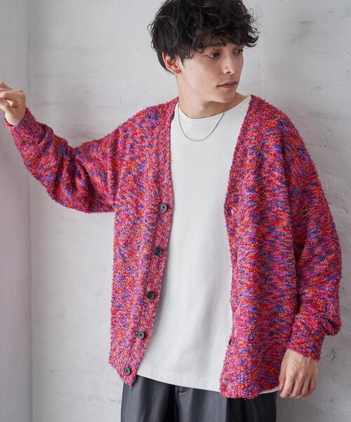 WEGO（ウィゴー）の「WEGO/ツイストブークレカーディガン（カーディガン/ボレロ・メンズ・ブラック系その他/ブラック/ブルー/オレンジ系その他/グレー・LARGE/MEDIUM）」の16枚目の写真