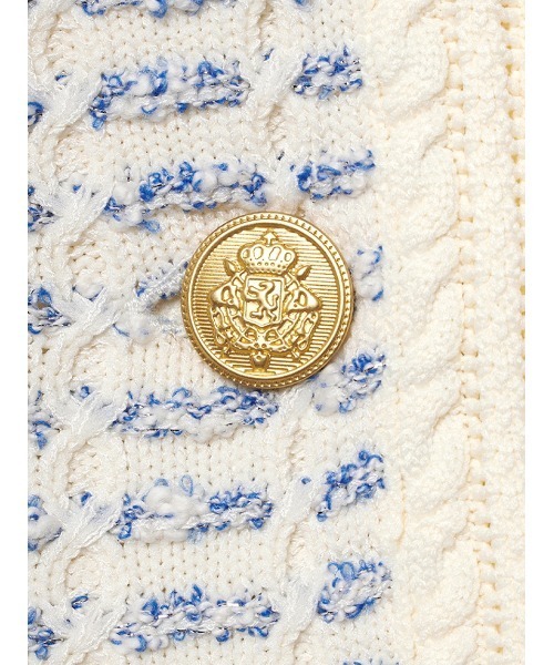 FURFUR（ファーファー）の「ツイードニットジャケット（ノーカラージャケット・レディース・ブルー/ピンク/ブラック・FREE）」の12枚目の写真