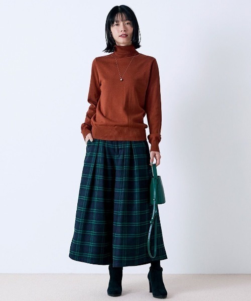 Sunny clouds（サニークラウズ）の「サニークラウズ　重宝ニットタートル〈レディース〉（ニット/セーター・レディース・ブルー/ブラック/オフホワイト/テラコッタ・M/LL/L/3L/MP）」の8枚目の写真