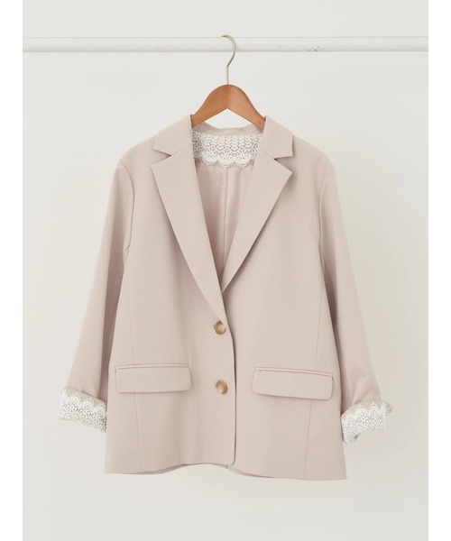 earth music&ecology(アースミュージックアンドエコロジー)の「シングルテーラードジャケット(テーラードジャケット・レディース・ベージュ/ネイビー・L/M)」の12枚目の写真