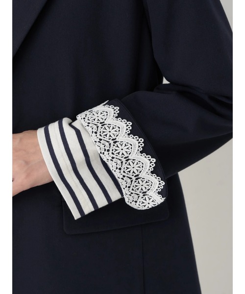 earth music&ecology(アースミュージックアンドエコロジー)の「シングルテーラードジャケット(テーラードジャケット・レディース・ベージュ/ネイビー・L/M)」の17枚目の写真