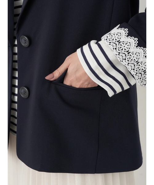 earth music&ecology(アースミュージックアンドエコロジー)の「シングルテーラードジャケット(テーラードジャケット・レディース・ベージュ/ネイビー・L/M)」の18枚目の写真