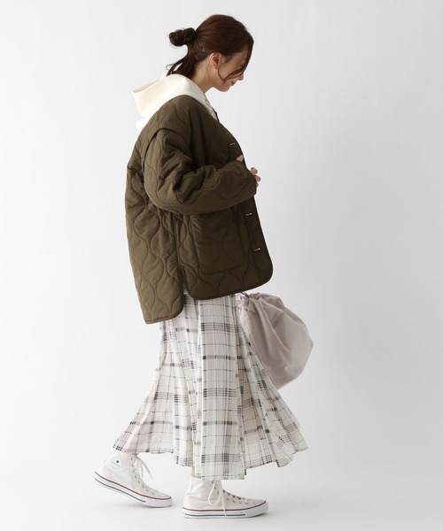 GLOBAL WORK（グローバルワーク）の「ライトクッションパーカープルオーバー/975606（パーカー・レディース・アイボリー/グレイッシュベージュ/ミント/ラベンダー・MEDIUM/LARGE）」の9枚目の写真