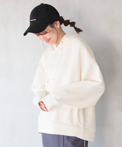 GLOBAL WORK（グローバルワーク）の「ライトクッションパーカープルオーバー/975606（パーカー・レディース・アイボリー/グレイッシュベージュ/ミント/ラベンダー・MEDIUM/LARGE）」の14枚目の写真