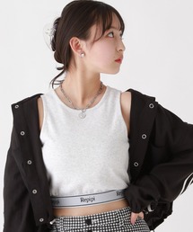 repipi armario | スソロゴショートタンクトップ(タンクトップ)