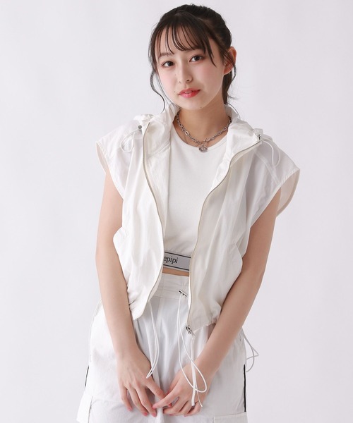 repipi armario（レピピ アルマリオ）の「スソロゴショートタンクトップ（タンクトップ・キッズ・ホワイト/ブラック/グレー/その他・SMALL/LARGE/MEDIUM）」の7枚目の写真