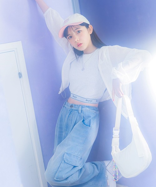 repipi armario（レピピ アルマリオ）の「スソロゴショートタンクトップ（タンクトップ・キッズ・ホワイト/ブラック/グレー/その他・SMALL/LARGE/MEDIUM）」の22枚目の写真