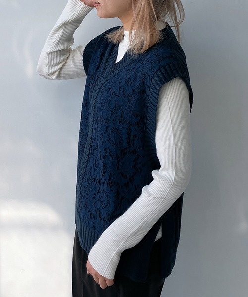 AS KNOW AS plus（アズノゥアズプラス）の「◎レースとケーブル編み