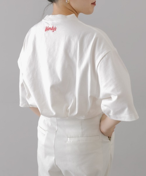 ear PAPILLONNER(イアパピヨネ)の「【Wendy's(ウェンディーズ)コラボ第二弾!】コットン刺しゅうTシャツ(Tシャツ/カットソー・レディース・ブラック/ホワイト・FREE)」の21枚目の写真