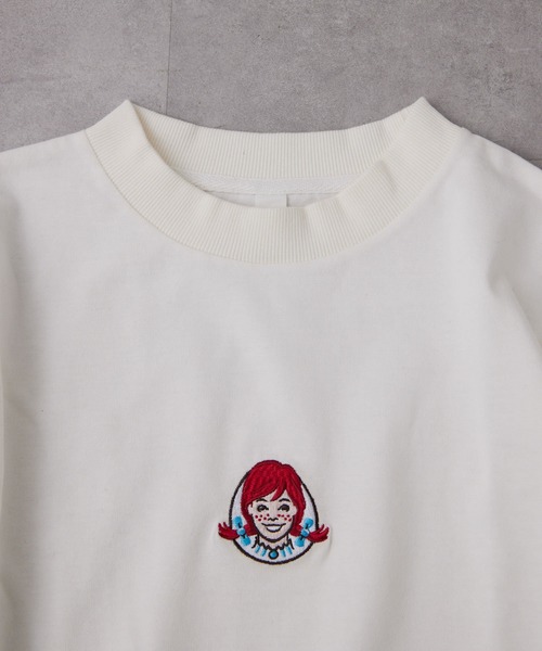 ear PAPILLONNER(イアパピヨネ)の「【Wendy's(ウェンディーズ)コラボ第二弾!】コットン刺しゅうTシャツ(Tシャツ/カットソー・レディース・ブラック/ホワイト・FREE)」の14枚目の写真