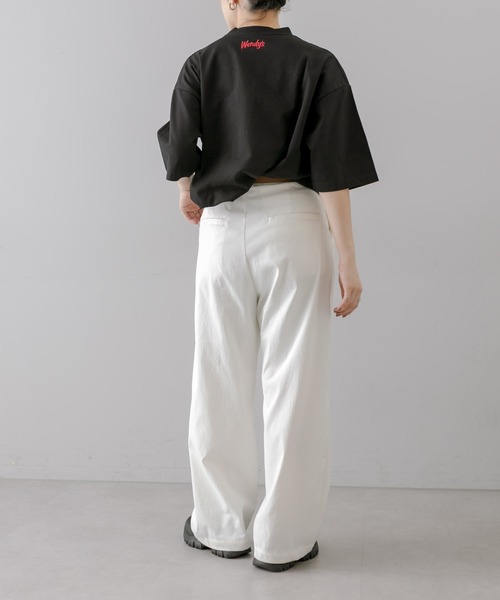 ear PAPILLONNER(イアパピヨネ)の「【Wendy's(ウェンディーズ)コラボ第二弾!】コットン刺しゅうTシャツ(Tシャツ/カットソー・レディース・ブラック/ホワイト・FREE)」の10枚目の写真