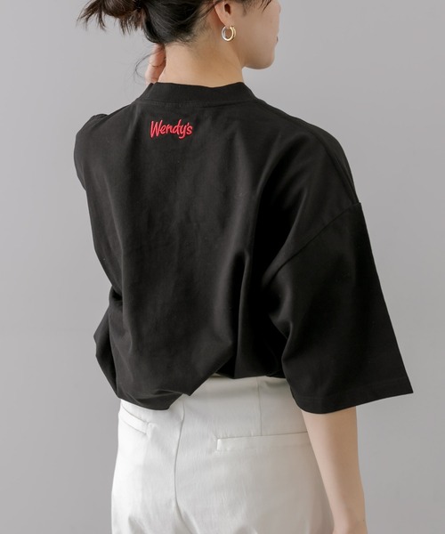 ear PAPILLONNER(イアパピヨネ)の「【Wendy's(ウェンディーズ)コラボ第二弾!】コットン刺しゅうTシャツ(Tシャツ/カットソー・レディース・ブラック/ホワイト・FREE)」の12枚目の写真