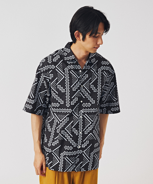 EDIFICE(エディフィス)の「【T'acca / タッカ】ブロックプリント 半袖シャツ(シャツ/ブラウス・メンズ・ブラック系その他/ブラック×ブラック/ブラック/アイボリー/ブラックミックス・MEDIUM/LARGE)」の13枚目の写真