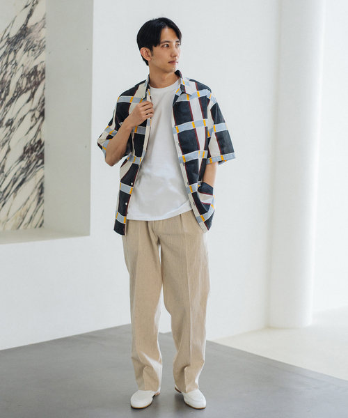 EDIFICE(エディフィス)の「【T'acca / タッカ】ブロックプリント 半袖シャツ(シャツ/ブラウス・メンズ・ブラック系その他/ブラック×ブラック/ブラック/アイボリー/ブラックミックス・MEDIUM/LARGE)」の18枚目の写真