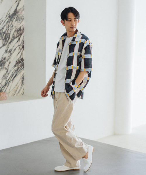 EDIFICE(エディフィス)の「【T'acca / タッカ】ブロックプリント 半袖シャツ(シャツ/ブラウス・メンズ・ブラック系その他/ブラック×ブラック/ブラック/アイボリー/ブラックミックス・MEDIUM/LARGE)」の19枚目の写真