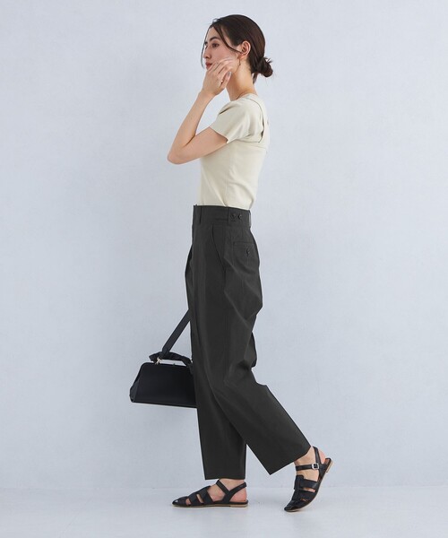 green label relaxing（グリーンレーベルリラクシング）の「［size SHORTあり］カーヴィ パンツ（その他パンツ・レディース・ケリー/ブラック/その他1・SHORT/34/36/38/40）」の10枚目の写真