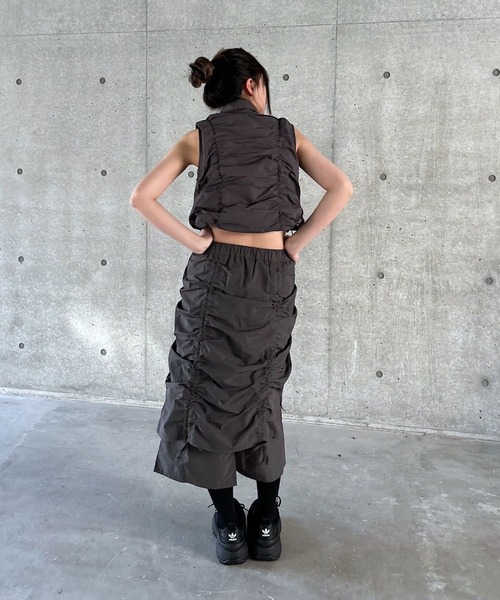 PAGEBOY（ページボーイ）の「ダブルレイヤードスカート（スカート・レディース・オフホワイト/チャコールグレー・FREE）」の7枚目の写真