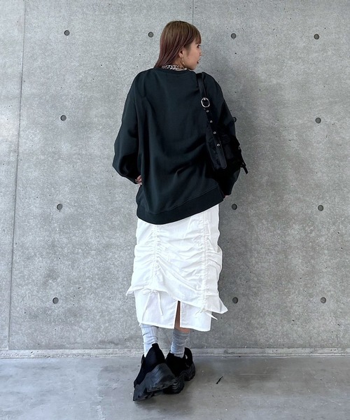 PAGEBOY（ページボーイ）の「ダブルレイヤードスカート（スカート・レディース・オフホワイト/チャコールグレー・FREE）」の14枚目の写真