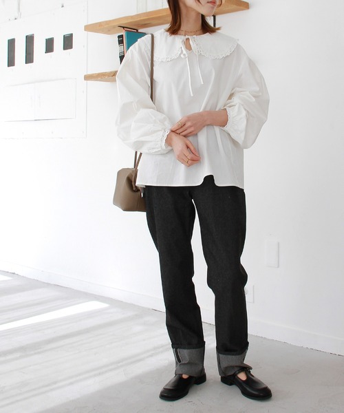 Crisp（クリスプ）の「【ZOZO限定】丸衿オーバーチュニック（シャツ/ブラウス・レディース・ホワイト・FREE）」の10枚目の写真