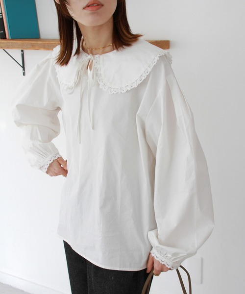 Crisp（クリスプ）の「【ZOZO限定】丸衿オーバーチュニック（シャツ/ブラウス・レディース・ホワイト・FREE）」の5枚目の写真