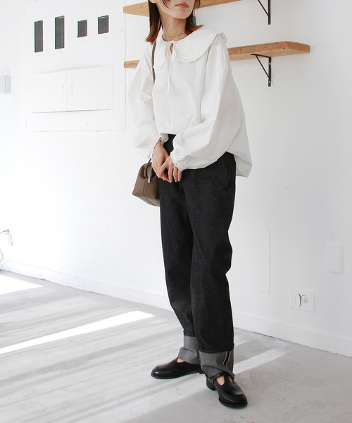 Crisp（クリスプ）の「【ZOZO限定】丸衿オーバーチュニック（シャツ/ブラウス・レディース・ホワイト・FREE）」の6枚目の写真