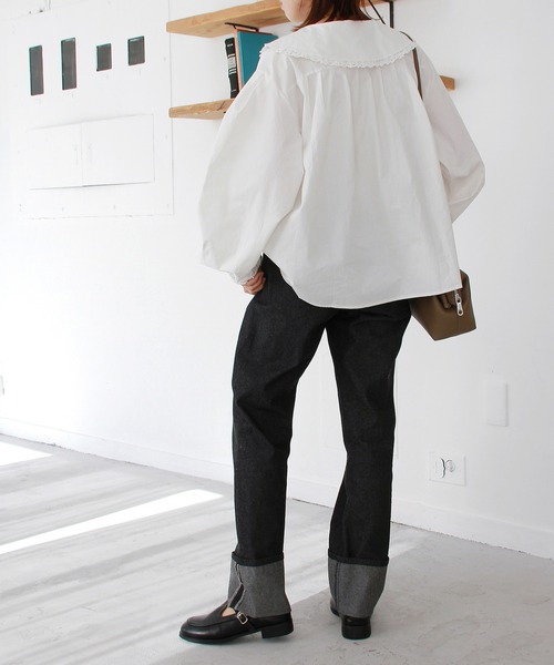 Crisp（クリスプ）の「【ZOZO限定】丸衿オーバーチュニック（シャツ/ブラウス・レディース・ホワイト・FREE）」の8枚目の写真