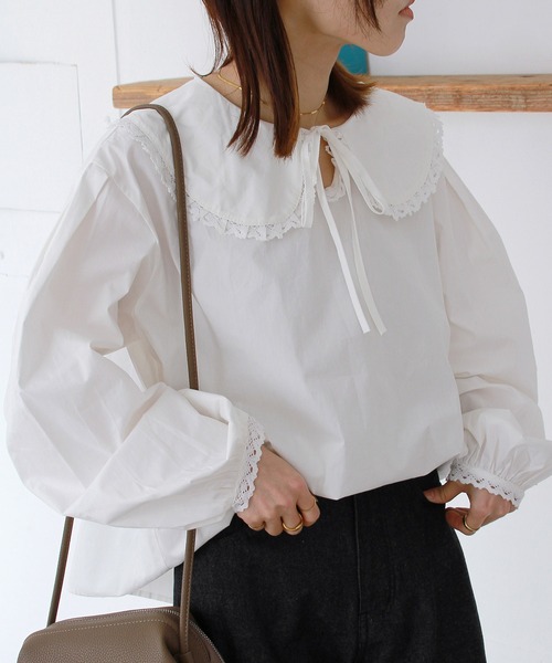 Crisp（クリスプ）の「【ZOZO限定】丸衿オーバーチュニック（シャツ/ブラウス・レディース・ホワイト・FREE）」の9枚目の写真