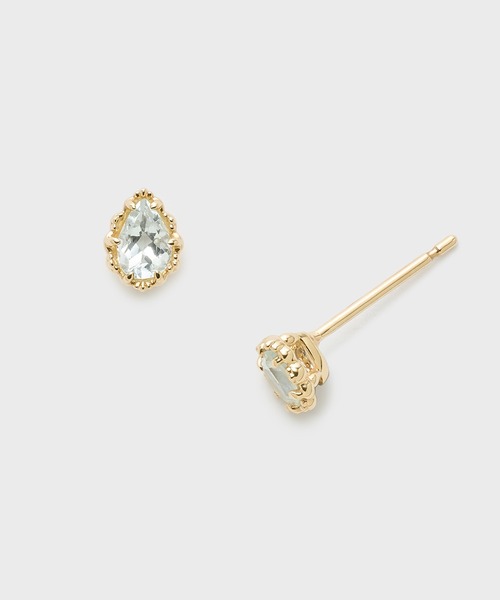 人気デザイナー K10アクアマリンピアス（ピアス（両耳用））｜NOJESS（ノジェス アクセサリー