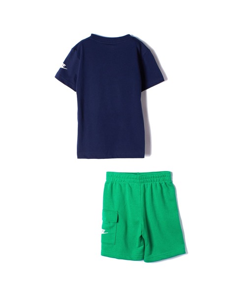 NIKE(ナイキ)の「NIKE NKB B NSW HBR CARGO SHORT SET(Tシャツ/カットソー・キッズ・ブラック/グリーン・110cm/105cm/120cm/115cm)」の7枚目の写真