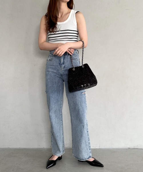 MYMOOD.(マイムード)の「ポインテッドトゥバックストラップパンプス(サンダル・レディース・ブラック/シルバー・24.5cm/23.5cm)」の19枚目の写真