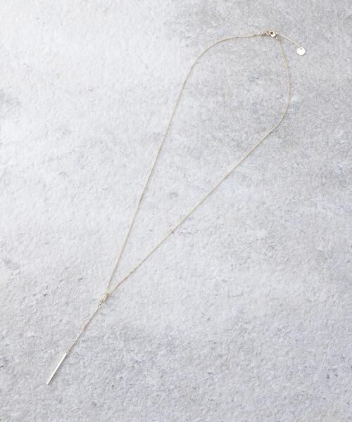 OPAQUE.CLIP（オペークドットクリップ）の「◆メタルリング×バーネックレス（ネックレス・レディース・シルバー/ゴールド・00）」の4枚目の写真