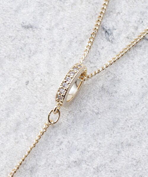 OPAQUE.CLIP（オペークドットクリップ）の「◆メタルリング×バーネックレス（ネックレス・レディース・シルバー/ゴールド・00）」の5枚目の写真