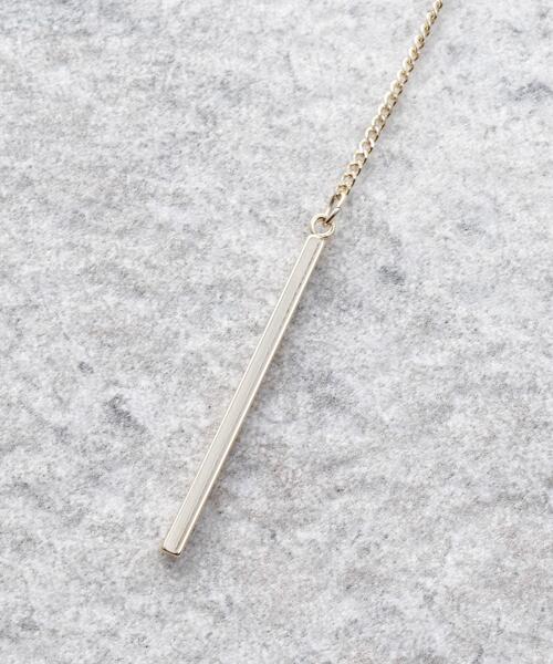 OPAQUE.CLIP（オペークドットクリップ）の「◆メタルリング×バーネックレス（ネックレス・レディース・シルバー/ゴールド・00）」の6枚目の写真