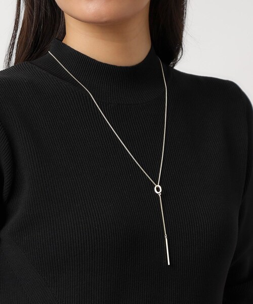 OPAQUE.CLIP（オペークドットクリップ）の「◆メタルリング×バーネックレス（ネックレス・レディース・シルバー/ゴールド・00）」の8枚目の写真