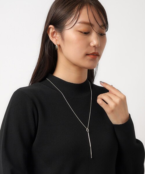 OPAQUE.CLIP（オペークドットクリップ）の「◆メタルリング×バーネックレス（ネックレス・レディース・シルバー/ゴールド・00）」の9枚目の写真