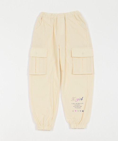 X-girl Stages(エックスガールステージス)の「防汚加工カーゴパンツ(カーゴパンツ・キッズ・ブラック/アイボリー/ピンク・90cm/100cm/110cm/120cm/130cm/140cm)」の3枚目の写真